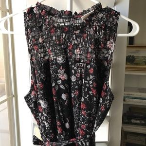 High neck sleeveless dress.